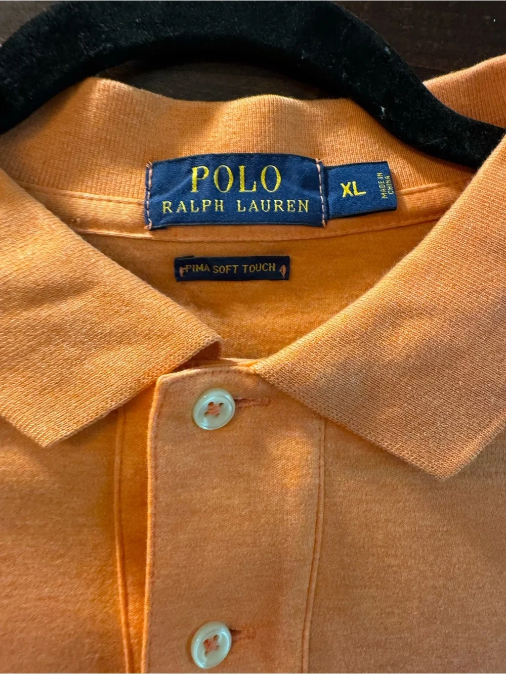 Polo by Ralph Lauren Orange Short-Sleeve Mesh Polo